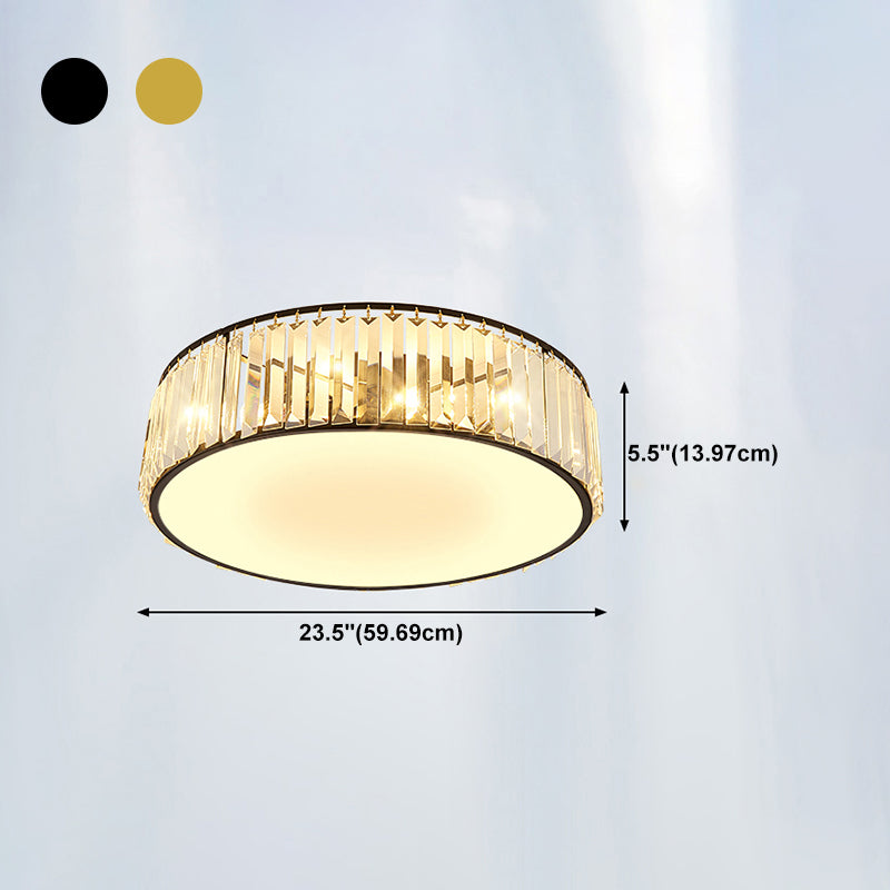 Geometrical Ceiling Flush Mount Light Simplicity Crystal Bedroom Ceiling Lamp