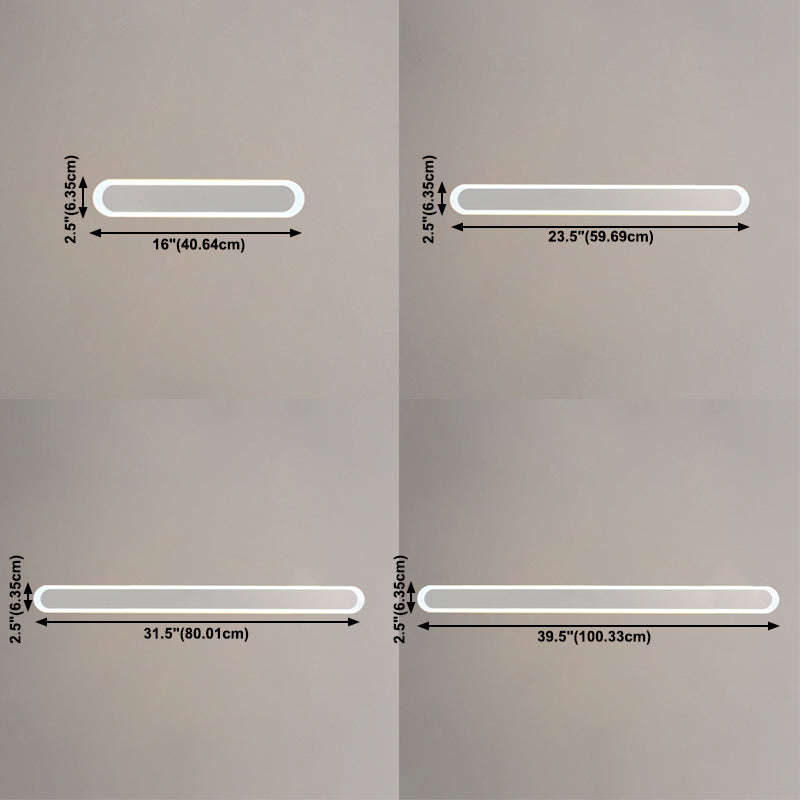 Contemporary Wall Sconce Straight LED Wall Light with Metal for Bedroom