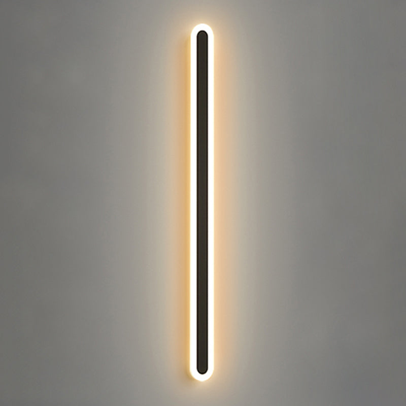 Contemporary Wall Sconce Straight LED Wall Light with Metal for Bedroom