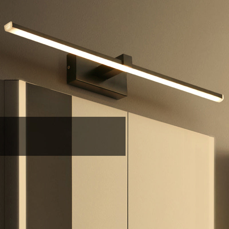 Linear Modern Vanity Light Metal 1 Light LED Mirror Light for Bathroom