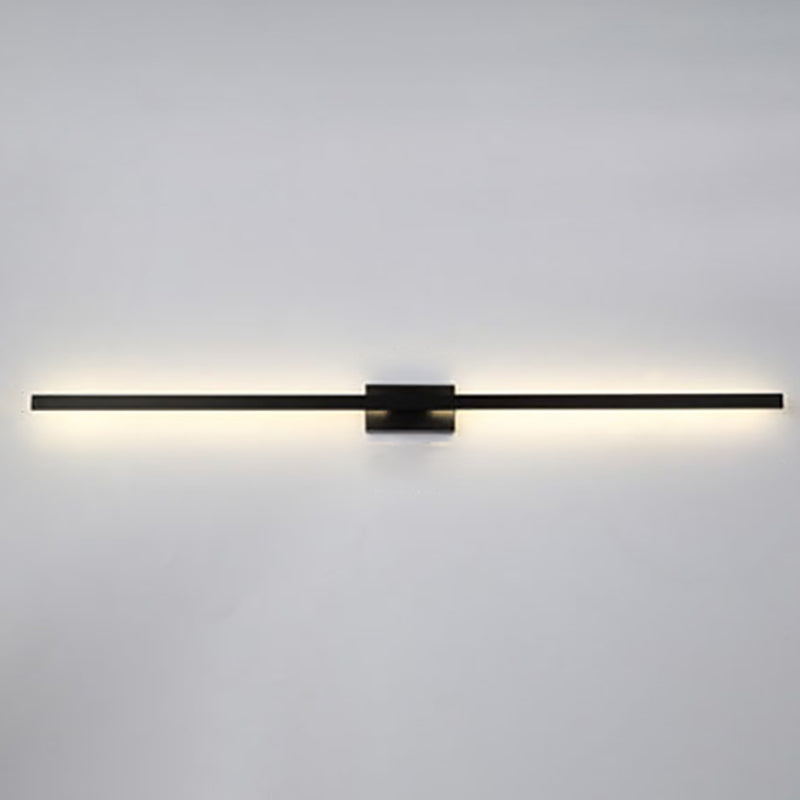 Black Strip Shape Vanity Light Modern 1-Light LED Mirror Front Light with Acrylic Shade