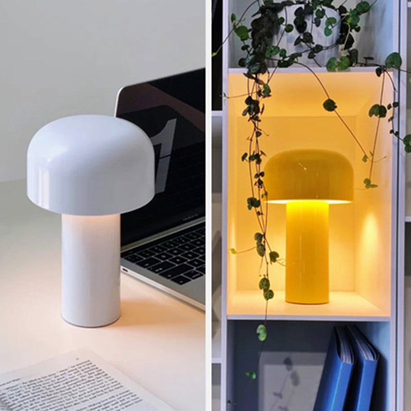 1-Light LED Table Lamp Macaron Chargeable Desk Light with Acrylic Shade for Living Room
