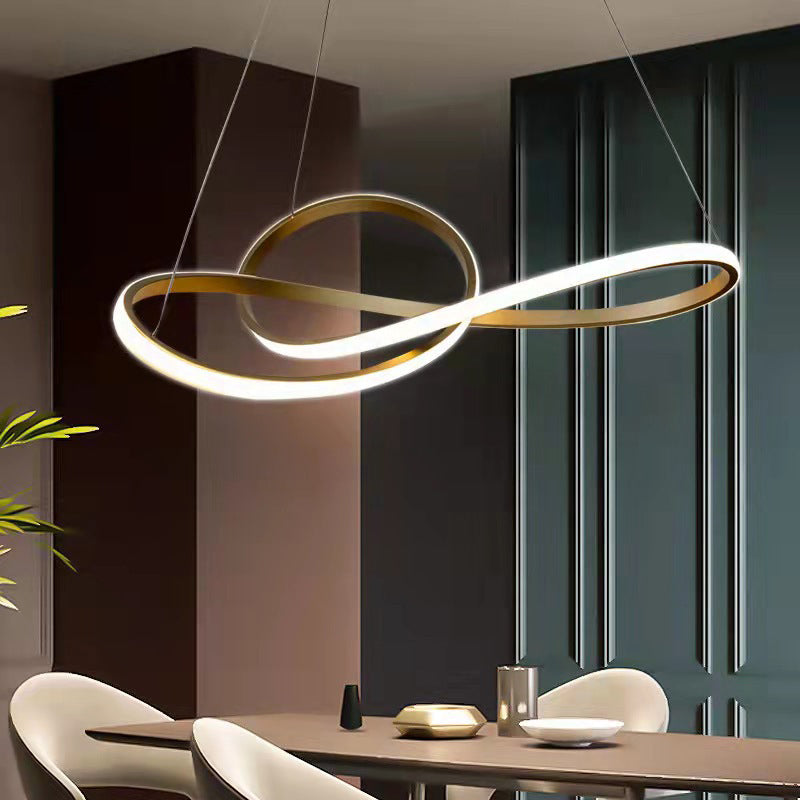 Metal Unique Shape Chandelier Light Modern Style 1 Light Hanging Lamp for Dining Room