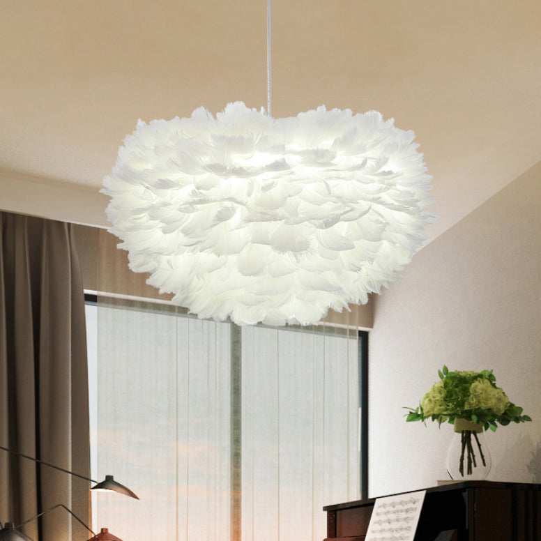 Feather Unique Shape Flush Ceiling Light Modern 1 Light Flush Mount Lighting Fixtures