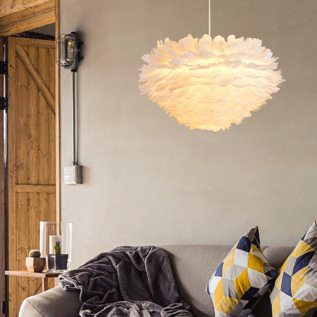 Feather Unique Shape Flush Ceiling Light Modern 1 Light Flush Mount Lighting Fixtures