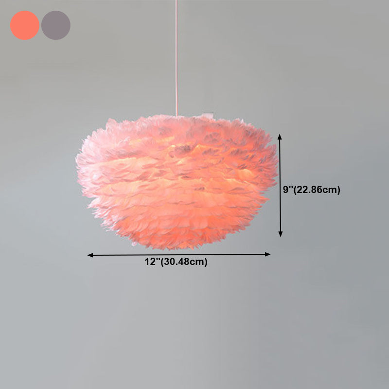 Feather Unique Shape Flush Ceiling Light Modern 1 Light Flush Mount Lighting Fixtures