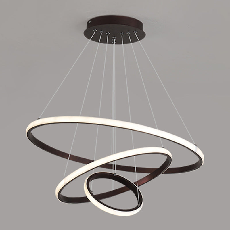 Modern Style Unique Chandelier Metal 3 Light Hanging Lamp for Living Room
