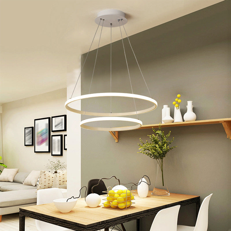 Modern Style Unique Chandelier Metal Multi Light Hanging Lamp for Dining Room