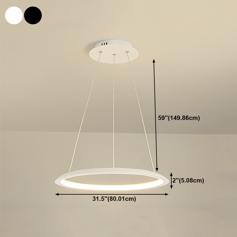 Metal Round Shape Flush Ceiling Light Modern Style 1 Light Flush Mount Lighting Fixtures