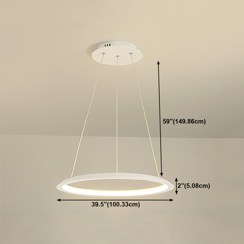 Metal Round Shape Flush Ceiling Light Modern Style 1 Light Flush Mount Lighting Fixtures