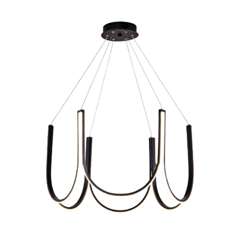 Modern Style Unique Chandelier Metal Multi Light Hanging Lamp for Living Room