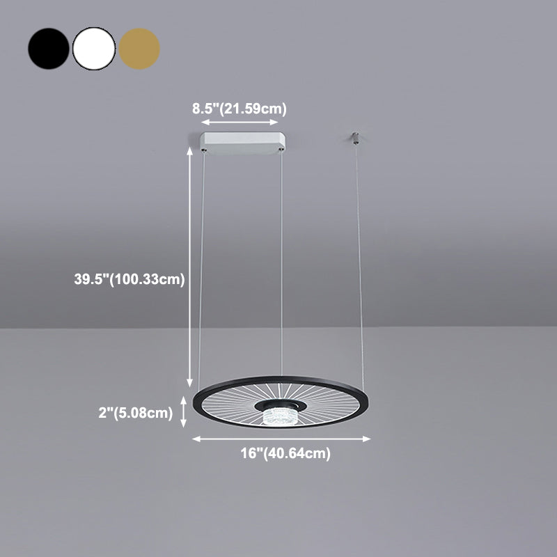 Modern Metal Chandelier Round Shape LED Chandelier Pendant for Living Room