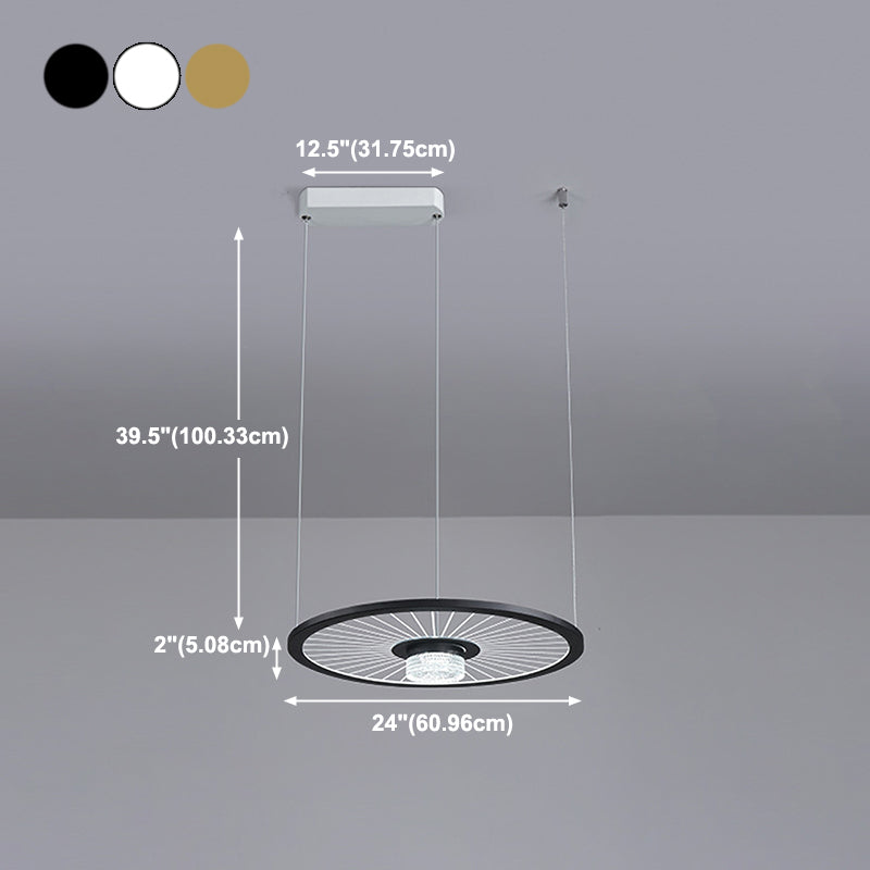 Modern Metal Chandelier Round Shape LED Chandelier Pendant for Living Room