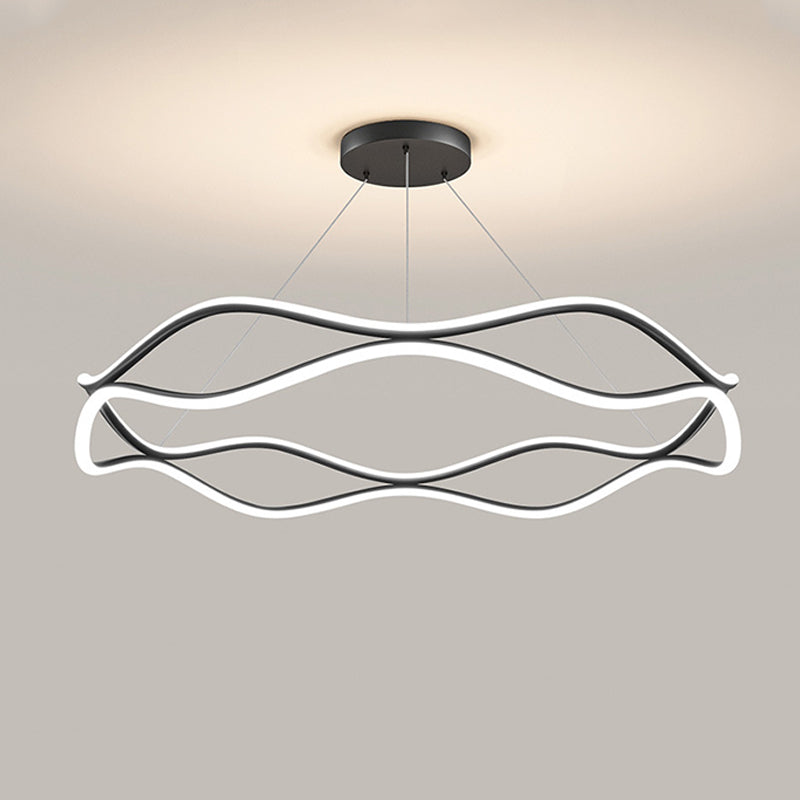 Metal Linear Shape Flush Ceiling Light Modern Style 2 Lights Flush Mount Lighting Fixtures