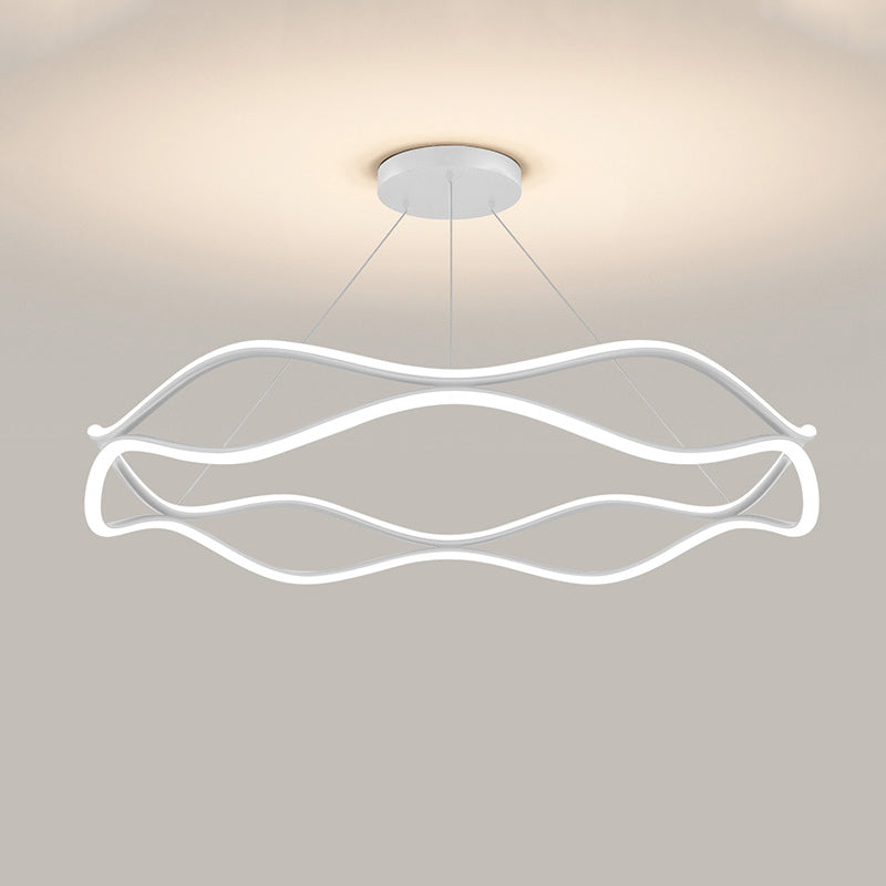 Metal Linear Shape Flush Ceiling Light Modern Style 2 Lights Flush Mount Lighting Fixtures