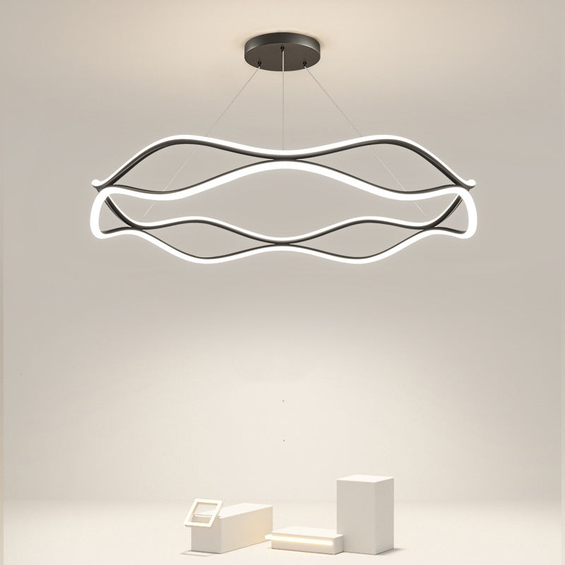 Metal Linear Shape Flush Ceiling Light Modern Style 2 Lights Flush Mount Lighting Fixtures