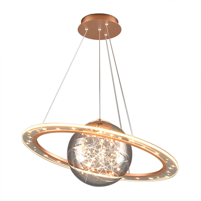 Nordic Style Metal Chandelier Globe LED Chandelier Pendant for Living Room