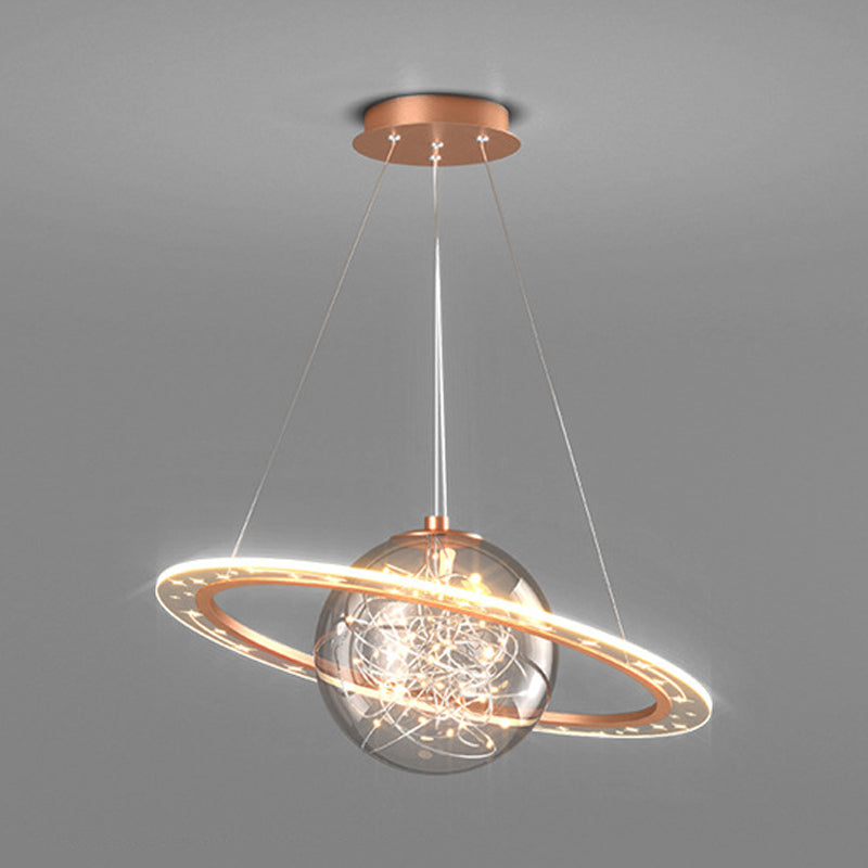 Nordic Style Metal Chandelier Globe LED Chandelier Pendant for Living Room