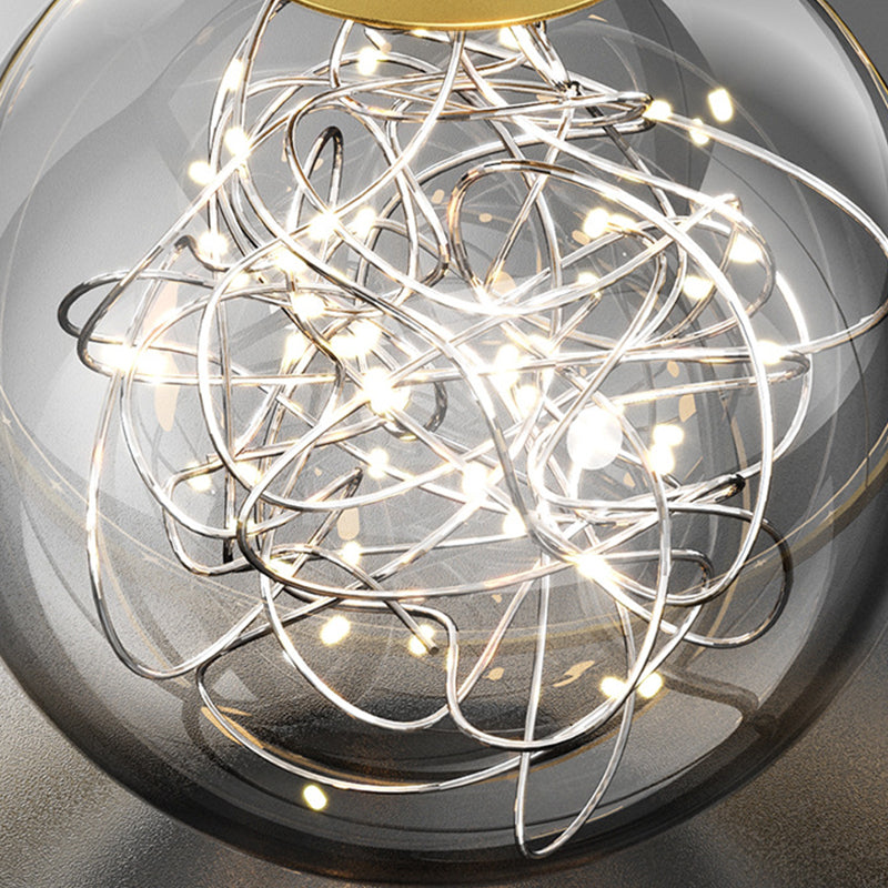 Nordic Style Metal Chandelier Globe LED Chandelier Pendant for Living Room