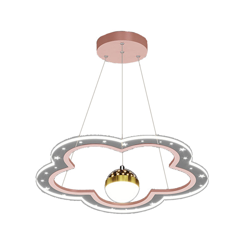 Pink Geometric Chandelier Nordic LED Chandelier Pendant for Kid's Room