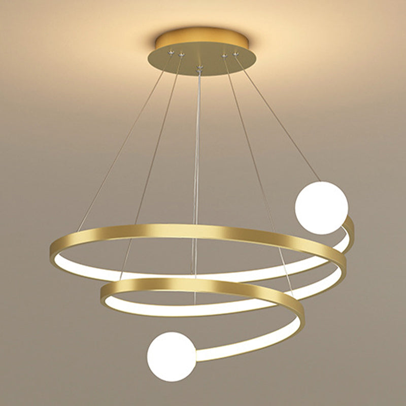 Minimalist Linear Chandelier Aluminum LED Chandelier Pendant for Living Room