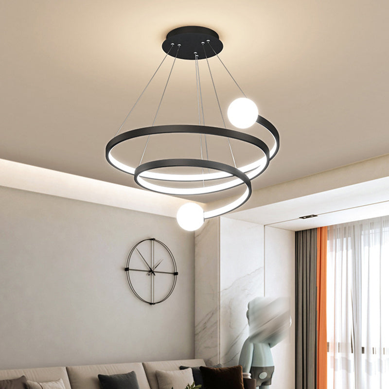 Minimalist Linear Chandelier Aluminum LED Chandelier Pendant for Living Room