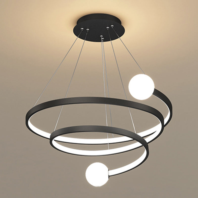 Minimalist Linear Chandelier Aluminum LED Chandelier Pendant for Living Room