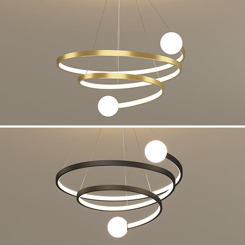 Minimalist Linear Chandelier Aluminum LED Chandelier Pendant for Living Room