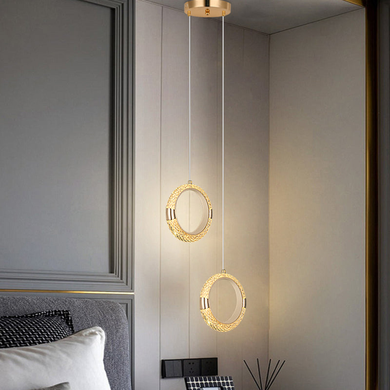 Circularity Shape Metal Pendant Lights Modern Style Hanging Lamps