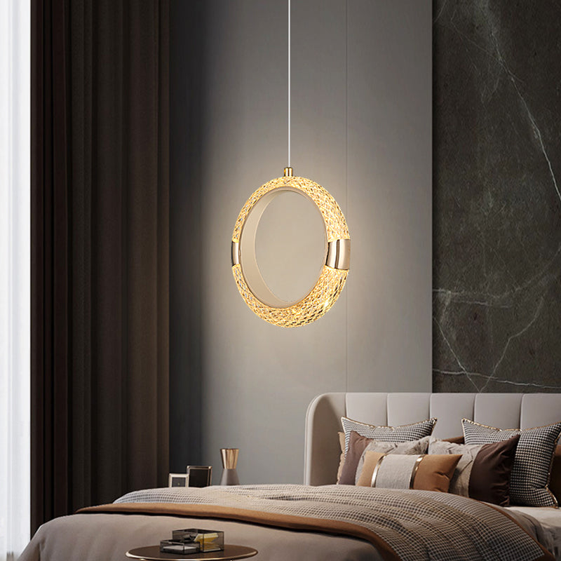 Circularity Shape Metal Pendant Lights Modern Style Hanging Lamps