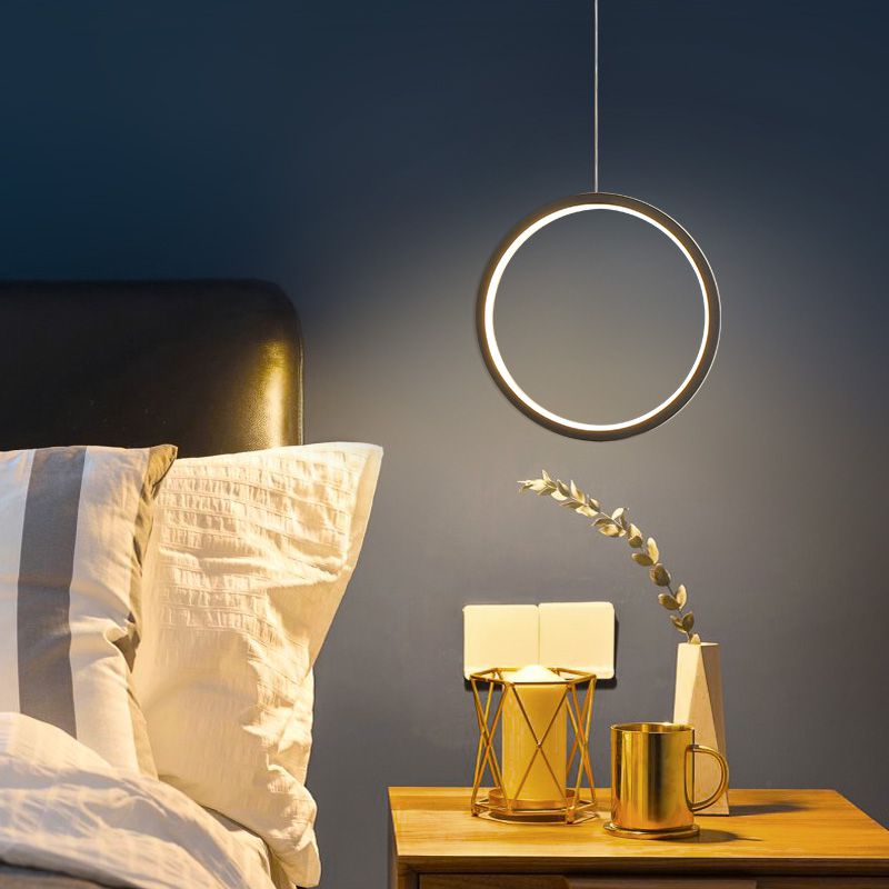 Contemporary Style Circle Shape Pendant Lights Metal Hanging Lamps