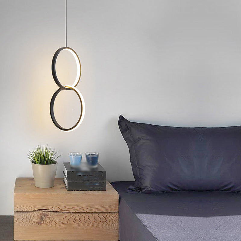 Contemporary Style Circle Shape Pendant Lights Metal Hanging Lamps