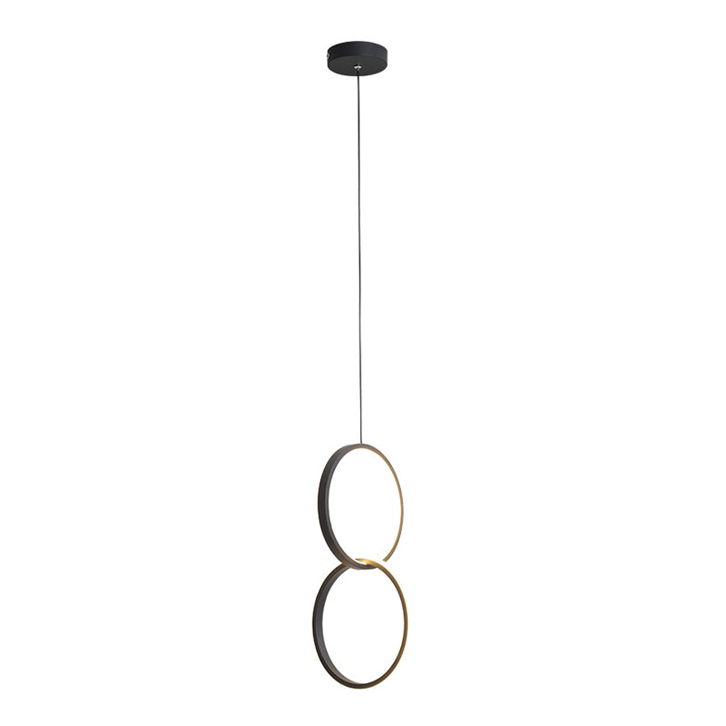 Contemporary Style Circle Shape Pendant Lights Metal Hanging Lamps