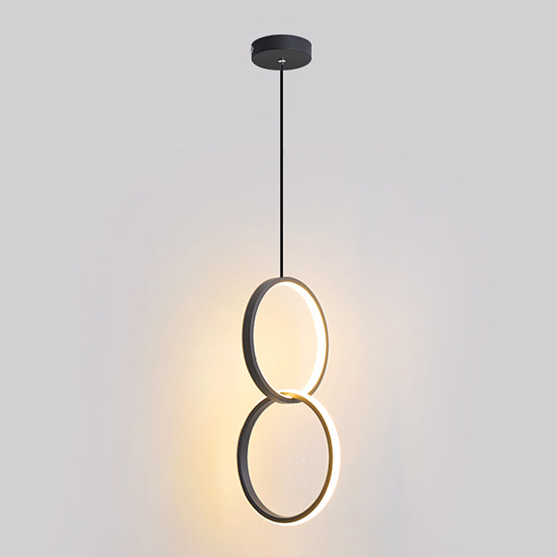 Contemporary Style Circle Shape Pendant Lights Metal Hanging Lamps