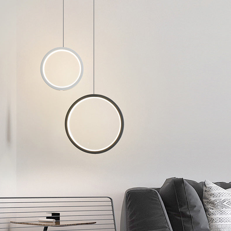 Contemporary Style Circle Shape Pendant Lights Metal Hanging Lamps