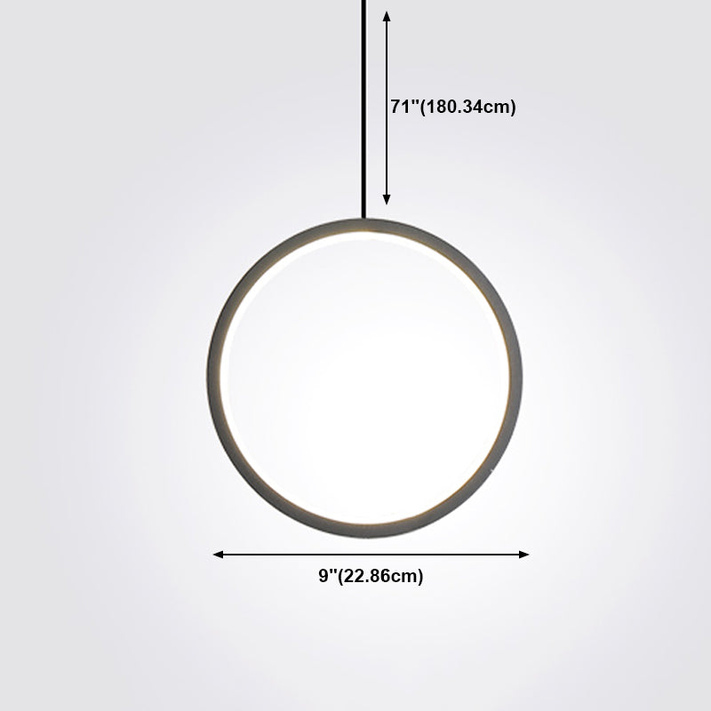 Contemporary Style Circle Shape Pendant Lights Metal Hanging Lamps