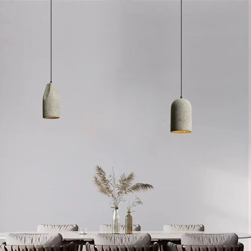 Geometric Concrete Pendant Lamp Nordic 1-Light Dining Room Suspension Light