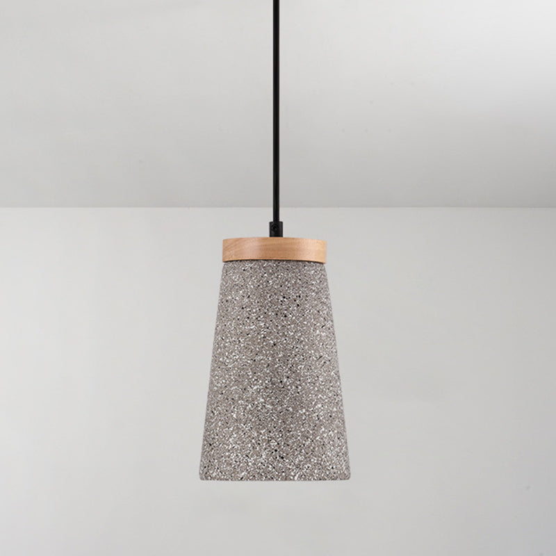 Geometric Concrete Pendant Lamp Nordic 1-Light Dining Room Suspension Light