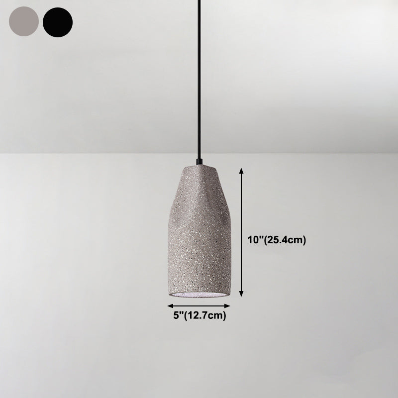 Geometric Concrete Pendant Lamp Nordic 1-Light Dining Room Suspension Light