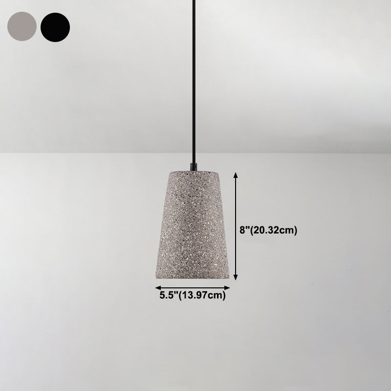 Geometric Concrete Pendant Lamp Nordic 1-Light Dining Room Suspension Light