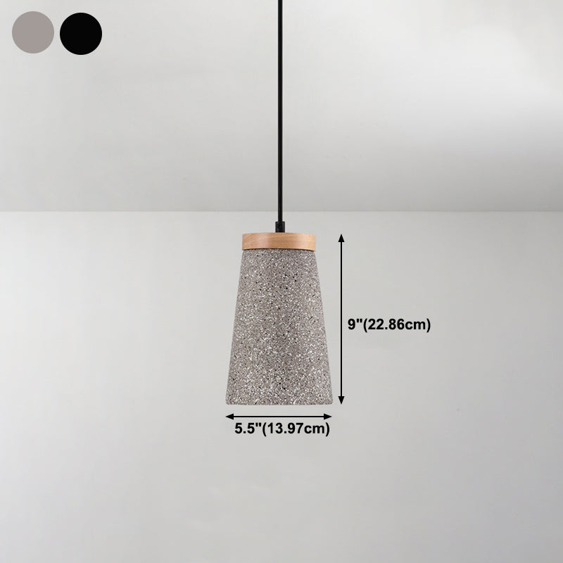 Geometric Concrete Pendant Lamp Nordic 1-Light Dining Room Suspension Light