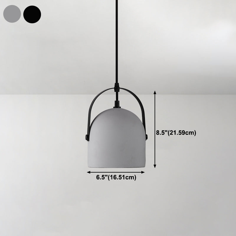 Geometric Concrete Pendant Lamp Nordic 1-Light Dining Room Suspension Light