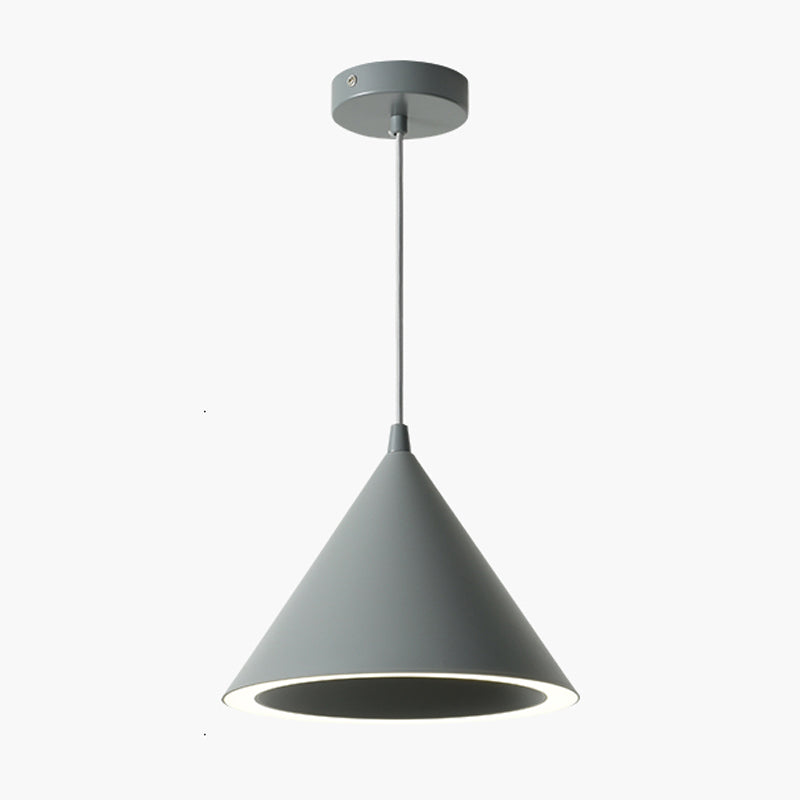 Modern Style Cone Shade Hanging Light Metal 1 Light Pendant Lamp for Living Room