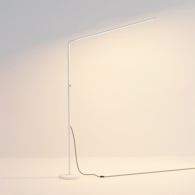 1-Light Linear Floor Lamp Contemporary Style Metal Floor Light for Bedroom