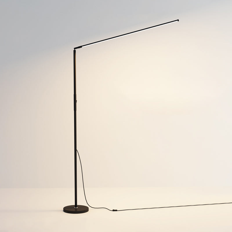 1-Light Linear Floor Lamp Contemporary Style Metal Floor Light for Bedroom