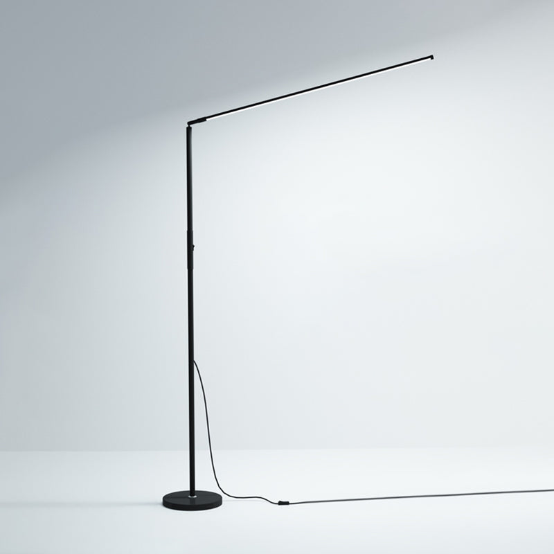 1-Light Linear Floor Lamp Contemporary Style Metal Floor Light for Bedroom