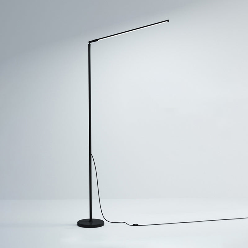 1-Light Linear Floor Lamp Contemporary Style Metal Floor Light for Bedroom