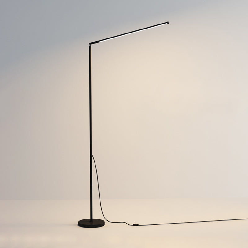 1-Light Linear Floor Lamp Contemporary Style Metal Floor Light for Bedroom