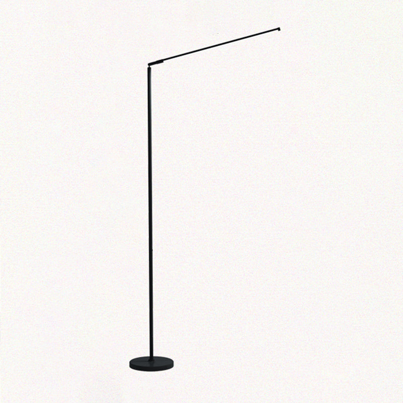 1-Light Linear Floor Lamp Contemporary Style Metal Floor Light for Bedroom