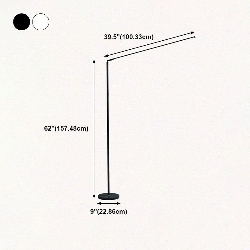 1-Light Linear Floor Lamp Contemporary Style Metal Floor Light for Bedroom